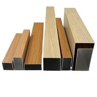 Profil creux en alliage d'aluminium CNW à grain de bois pour décorations, tempérage T3/T8, tolérance 1%, modèle 0000--b3