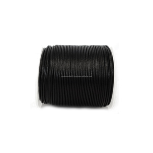 Cordones de cuero redondos negros personalizados de 1,5mm para joyería DIY y artesanía para compras a granel - Product Image 1