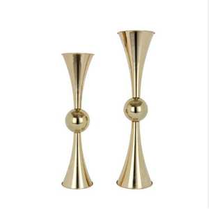 Florero Dorado para Piso, Centro de Mesa de Lujo Moderno para Bodas y Pascua, Artesanía Metálica Hecha a Mano, Ecológica, Decoración para el Hogar - Product Image 6