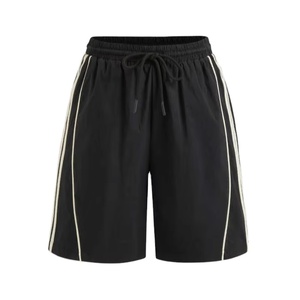 Shorts pour hommes de haute qualité, 180 grammes, 100% polyester, uni, décontracté, taille mi-haute élastique, séchage rapide, grande taille, satin - Product Image 1