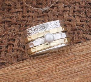Anillo de Plata de Ley 925 con Perla Natural de Agua Dulce de Lujo, Elegante y Minimalista, Regalo de Aniversario para Mujer, Joyería Personalizada - Product Image 4
