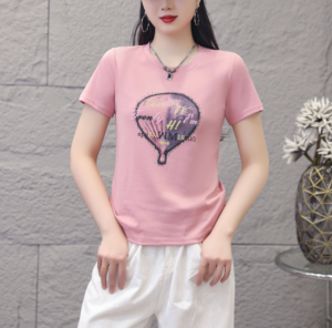 Nueva Camiseta Lisa para Mujer, Fabricante, Venta al por Mayor, Impresión Personalizada, Camiseta Extra Grande con Logotipo para Mujer, Camisetas de Algodón para Mujer, Tallas Grandes - Product Image 5