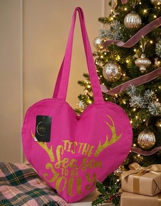 Bolsa Festiva con Corazones, Bolso de Mano para la Época de Alegría, Bolso con Corazones para la Celebración Navideña, Bolso de Mano Alegre y Luminoso - Product Image 3