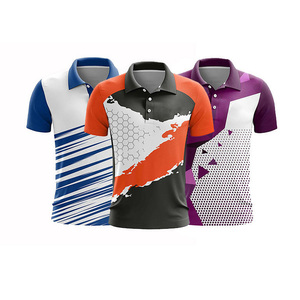 Camiseta de Fútbol Sublimada de Poliéster para Hombre con Diseño de Bloques de Color, Secado Rápido, Manga Corta, Cuello Camisero, Corte Regular - Product Image 5