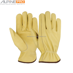 Alpine Industries OEM <b>Driver</b> <b>Gloves</b> Grained Goatskin Leather Safety Anti-Slip/Anti-Cut/Anti-Impact Custom Color/Size Wholesale - Product Image 5