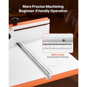 Tavolo per Trapano a Colonna 24 x 12 Pollici con Blocco di Arresto Regolabile, Piano di Lavoro in MDF Altamente Compatibile con Scanalature a T - Product Image 4