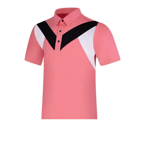 Nouveau Maillot de Golf Homme Uni Formel à Manches Courtes Automne Hiver Vêtement Sportif Slim Respirant Séchage Rapide Tricoté - Product Image 1