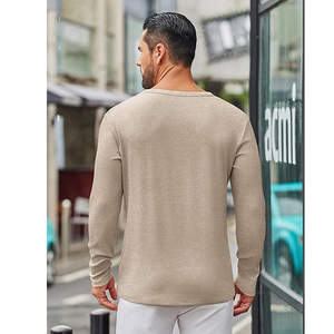 Nueva Camiseta Deportiva para Hombre, Camiseta Ajustada de Gimnasio para Otoño, Camiseta de Culturismo, Camiseta Deportiva de Manga Larga con Dobladillo Curvo - Product Image 5