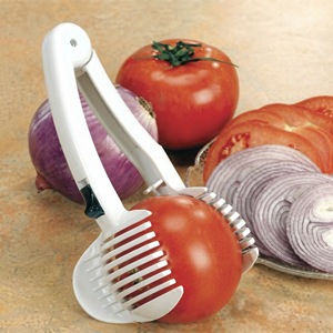 Multi-Function Tomato Slicer Tongs Safe Vegetable Cutting Guide Holder Manual Onion Lemon Slicer <b>Kitchen</b> <b>Gadget</b> - Product Image 5