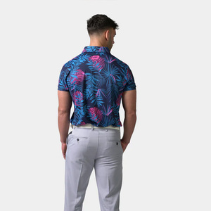 Chemises polo pour hommes avec impression personnalisée, dernier design, logo brodé, design personnalisé, mélange de polyester et de spandex, chemises polo de golf - Product Image 2