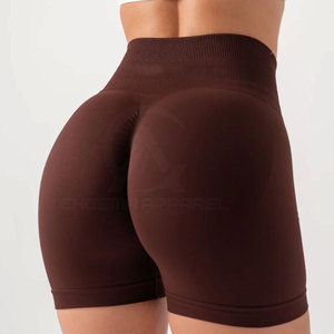 กางเกงขาสั้นผ้าเนื้อนุ่มยืดหยุ่นสูง ดีไซน์ไร้ตะเข็บ ยกกระชับสะโพก เหมาะสำหรับโยคะ ฟิตเนส และออกกำลังกาย - Product Image 3