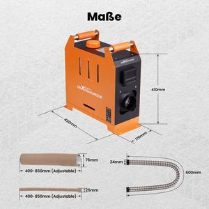 Riscaldatore ad Aria Diesel Tutto-in-Uno da 5KW con Display LCD 12V per Camion, Camper, Auto, Motorhome - Accessorio per Interni RV - Product Image 6