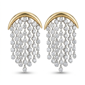 Broche de Diamantes de Oro de 18K para Mujer, Corte Brillante Redondo, Joyería de Lujo para Boda - Product Image 2