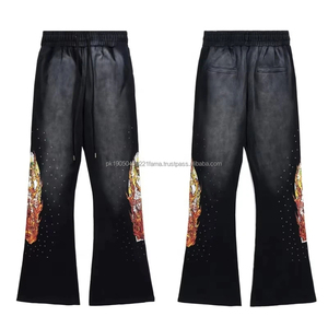 Loose <b>Men</b> Baggy Jogger <b>Trouser</b> <b>Lightweight</b> Canvas High Waist Customizable High Quality Wholesale - Product Image 5
