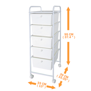 Chariot de rangement à 5 niveaux, fabriqué à Taïwan, organisateur multifonctionnel pour salon de beauté, maison, bureau - Product Image 2