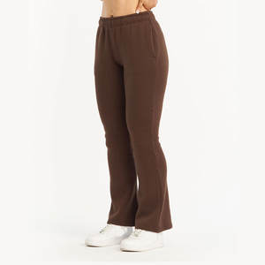 Pantalon de jogging évasé pour femme, taille haute, extensible, pour yoga et fitness, coupe large, tenue décontractée, fournisseur OEM en gros - Product Image 3