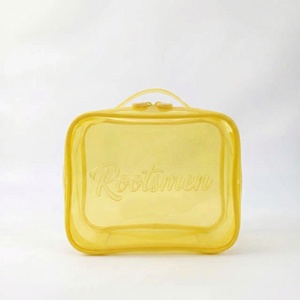 Sacs cosmétiques de grande capacité à la mode, résistants à l'eau, avec fermeture à glissière et étiquette en PVC gaufrée - Product Image 3