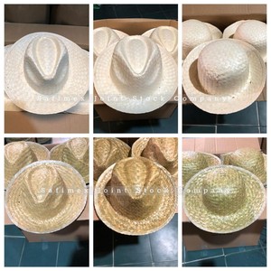 Wholesale Unisex Fashion Straw Hat Vissor <b>Beach</b> Straw Hat Customize Logo Travel & Party <b>Accessories</b> Vietnam Factory Export - Product Image 1