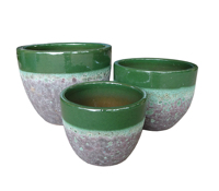 Bio-glaçure Atlantis pots de fleurs en céramique jardinières élégant sol jardin vente en gros pour la maison jardin beau vase pour fleurs