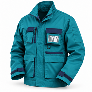 Veste de maintenance personnalisée OEM en coton respirant, imprimée à l'écran, pour hommes, vêtements de travail industriels, avec fenêtre d'identification, poches utilitaires, manches longues - Product Image 2