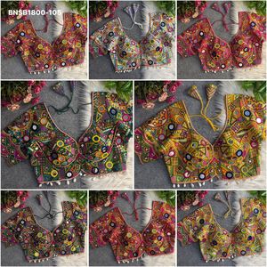 Blusa de moda para mujer estilo Gamthi con espejos múltiples y lentejuelas de hilo colorido, bordado Kodi con corte de manzana, de seda italiana, ideal para festivales. - Product Image 4