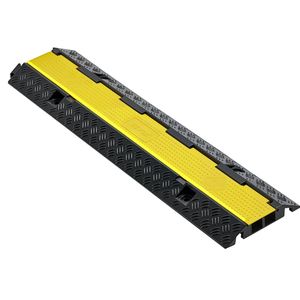 Rampa Protettiva per Cavi con Capacità di 22.000 Libbre/asse, 2 Copricavi in Gomma Resistente, Protezioni per Cavi e Tubi 1.3 X 1.2, Dissuasori di Velocità per Traffico - Product Image 1