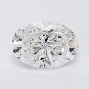 Diamant CVD de laboratoire 3,50 CT, taille ovale, couleur E, clarté VVS2, certifié IGI, élégant, conçu pour bague solitaire - Product Image 1