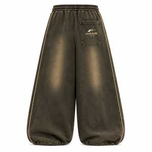 Hot Selling Factory Price <b>Men</b> Lightweight Casual Mid <b>Baggy</b> <b>Trouser</b> Quick Dry Breathable Polyester/Cotton Drawstring Closure New - Product Image 2