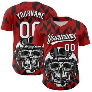 เสื้อฟุตบอลอเมริกันพิมพ์ลายหัวกะโหลกเต็มตัว คอวี แขนสั้น สำหรับผู้ชาย ผ้าโพลีเอสเตอร์ระบายอากาศ ชุดทีมพิมพ์ลายดิจิทัล - Product Image 3
