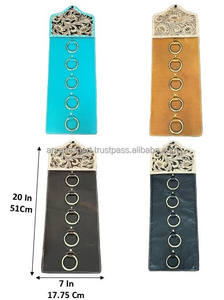 Porta Bufandas de Cuero Vacuno Estilo Occidental, Hecho a Mano, con Anillos Metálicos Resistentes para el Hogar y el Establo, Exhibidores de Bufandas de Diseño - Product Image 2