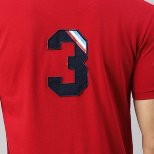 Camiseta Polo de Algodón de Primera Calidad, Cómoda, de Manga Corta, Color Rojo, Corte Regular, Ligera, Transpirable, Informal, a la Moda - Product Image 4