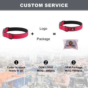 Collier pour chien réfléchissant en nylon avec doublure douce pour chiens de grande race comme le Golden Retriever, laisse pour le cou de l'animal - Product Image 6