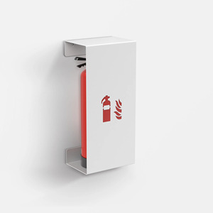 Armoire murale industrielle en tôle rouge pour extincteur, boîte de rangement de sécurité - Product Image 2