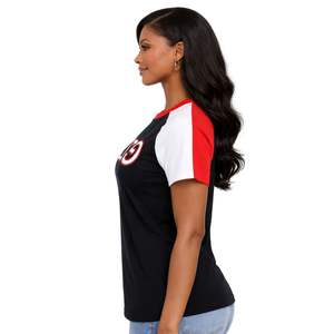 Maglietta Nera Premium Delta Sigma Theta Opp Sleeve per Donne, Vestibilità Comoda, Alta Qualità, Abbigliamento Casual per Confraternite Greche - Product Image 3