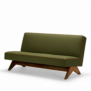 Wholesale Mid Century Modern Teak Wood <b>Sofa</b> Chandigarh Style Armless Daybed for Hotels Living Room & <b>Office</b> - Product Image 5