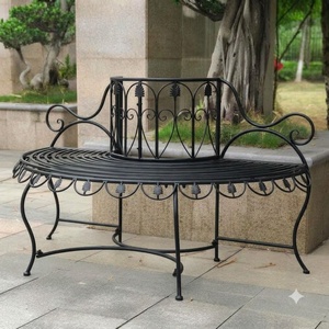 Luxury Classic European Wrought Iron Hand Forged Artistic <b>Metal</b> Seating Powder Coated Outdoor 2-Seater <b>Garden</b> Park <b>Bench</b> - Product Image 2
