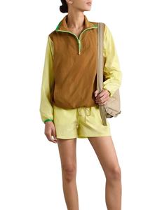 Chaquetas cortavientos para mujer más vendidas Hip Hop personalizado de talla grande Patchwork Color Pullover Material superior de procesamiento de tinte - Product Image 3