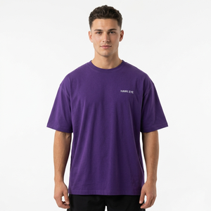T-shirt sportif pour homme avec logo frontal – Personnalisable, mélange soie/coton, coupe classique, séchage rapide et respirant - Product Image 4