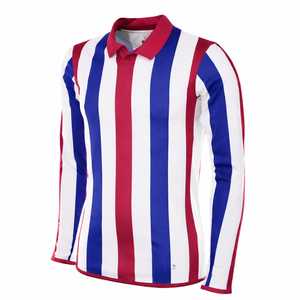 Maillot de football de qualité supérieure en sublimation, col et poignets en tissu, 100 % polyester 160 g/m², respirant, logo frontal, manches courtes - Product Image 1