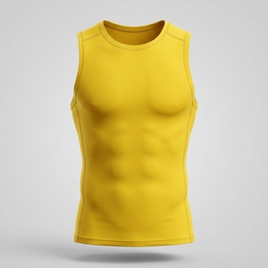 Men Summer Sleeveless Vest Slim Fit Solid Color Printed Fitness Sports <b>Running</b> Tanktop Plus Size Casual Style Blank <b>Singlet</b> - Product Image 2