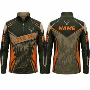 Chaqueta de Caza para Hombre, de Tela Suave, Manga Larga, con Estampado por Sublimación, Transpirable, de Poliéster, para Actividades al Aire Libre, Estilo Otoñal - Product Image 1