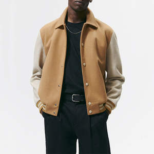 Varsity Jacket Furry Letters Embroidery Loose Breathable Men's Varsity Jackets OEM Design Serviced - Product Image 6