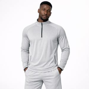 Nouveauté : Ensemble de vêtements de sport pour homme, t-shirt à manches longues avec fermeture éclair, short de sport, sweat à capuche, ensemble de 2 pièces, tenue de jogging - Product Image 2