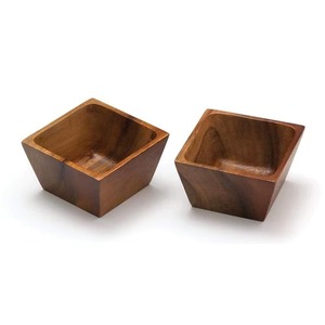 Bols en bois écologiques, durables et naturels pour servir des collations, des salades, des fruits, des desserts, des petits-déjeuners et des repas. - Product Image 3