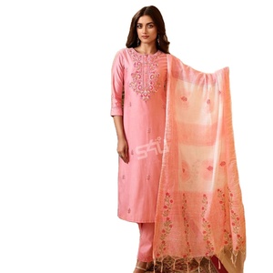 Ready-Made Collection of Liquid Viscose Slub Fancy <b>Kurtas</b> for Adults Handcrafted Indian & Pakistani Casual Wear - Product Image 1