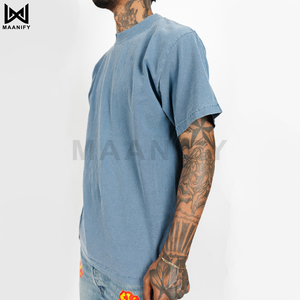 เสื้อยืดคอตตอนพิมพ์ลายย้อมสีแบบโอเวอร์ไซส์สำหรับผู้ชาย ปี 2026 น้ำหนัก 300 กรัม สไตล์วินเทจ ซักแล้วใส่สบาย เหมาะสำหรับสตรีทแวร์ แฟชั่นลำลอง - Product Image 3