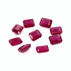 Rubis naturels de Bangkok, octogones calibrés 5x7mm, pierres précieuses de rubis naturelles facettées pour la création de bijoux, prêtes à l'emploi - Product Image 3