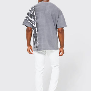 T-shirt à col rond pour homme en coton 100% de haute qualité, impression puff personnalisée, streetwear, t-shirt imprimé personnalisé - Product Image 4