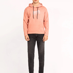 Sweat à capuche en molleton tissé respirant pour homme, 100 % coton, avec logo frontal, décontracté, à carreaux, pour l'hiver - Product Image 6