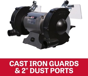 8-Inch Bench <b>Grinder</b> with Wire Wheel, 3450 RPM, 1 HP, 115V 1Ph (JBG-8W) - Product Image 4